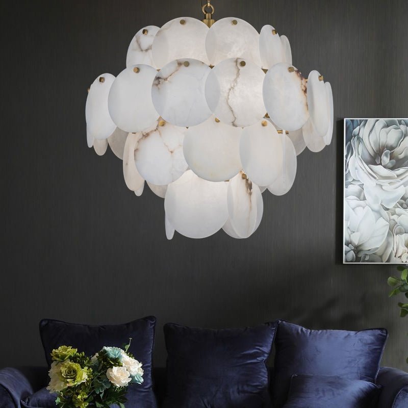 Aria Caelum Alabaster Chandelier Light