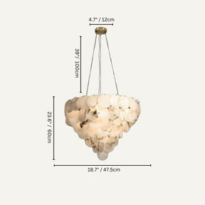 Aria Caelum Alabaster Chandelier Light