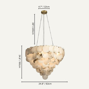 Aria Caelum Alabaster Chandelier Light