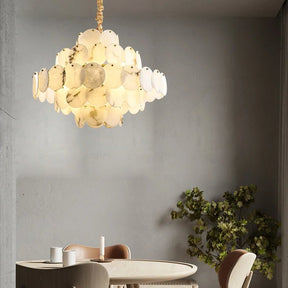 Aria Caelum Alabaster Chandelier Light