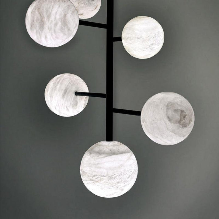 Carol Sphere Delight - Modern Artistic Alabaster Chandelier Light-chandeliers for dining room,chandeliers for stairways,chandeliers for foyer,chandeliers for bedrooms,chandeliers for kitchen,chandeliers for living room-Arialamps
