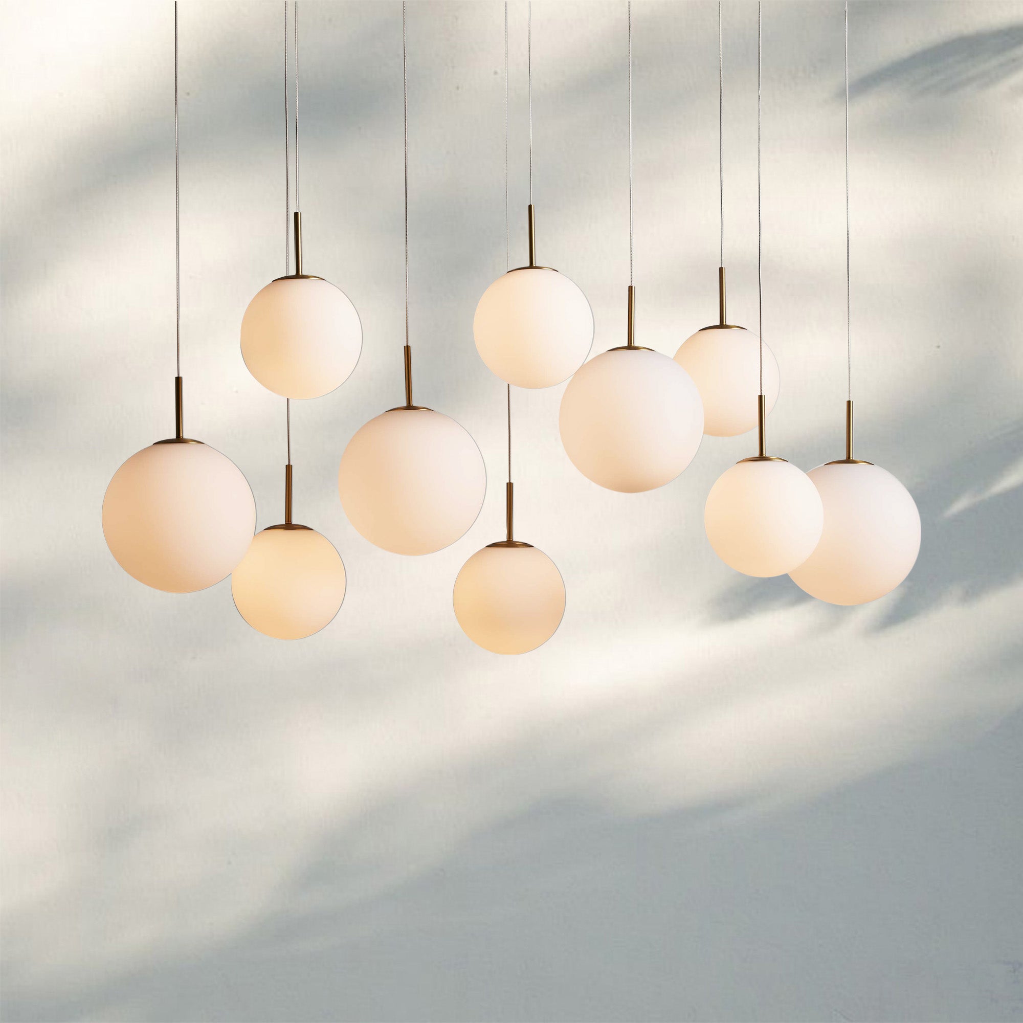 Casens Linear Chandelier 55" 65"-55''-Matte Opal-
