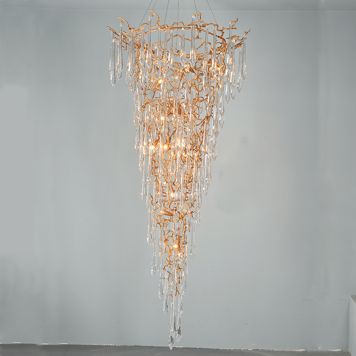 Cecily Crystal Branch Chandelier H 94.49" - Ineffable Lighting