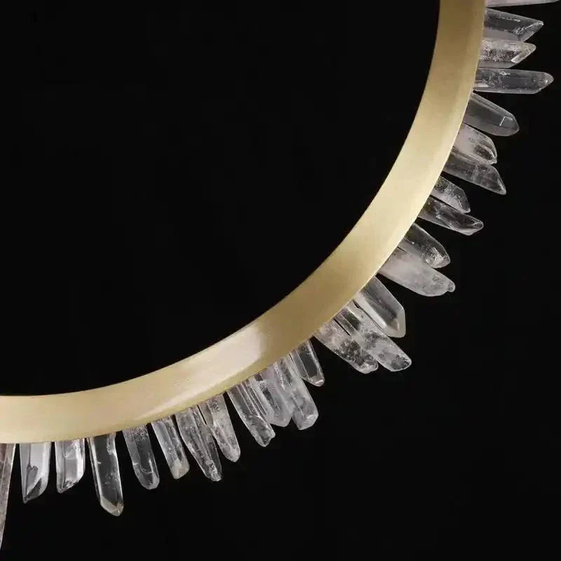 Cervine Modern Rock Crystal Ring Round Chandelier Cluster - Arialamps