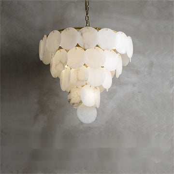 Charlene Marble Multi-Tier Round Chandelier-Chandelier-5 Layer-Arialamps