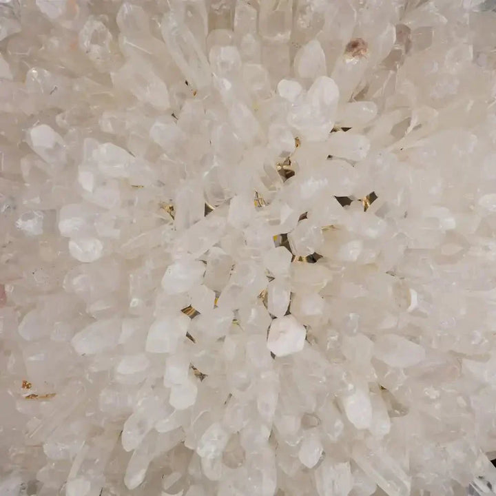 Clear Geode Quartz Crystal Ball Modern Pendant Light - Arialamps