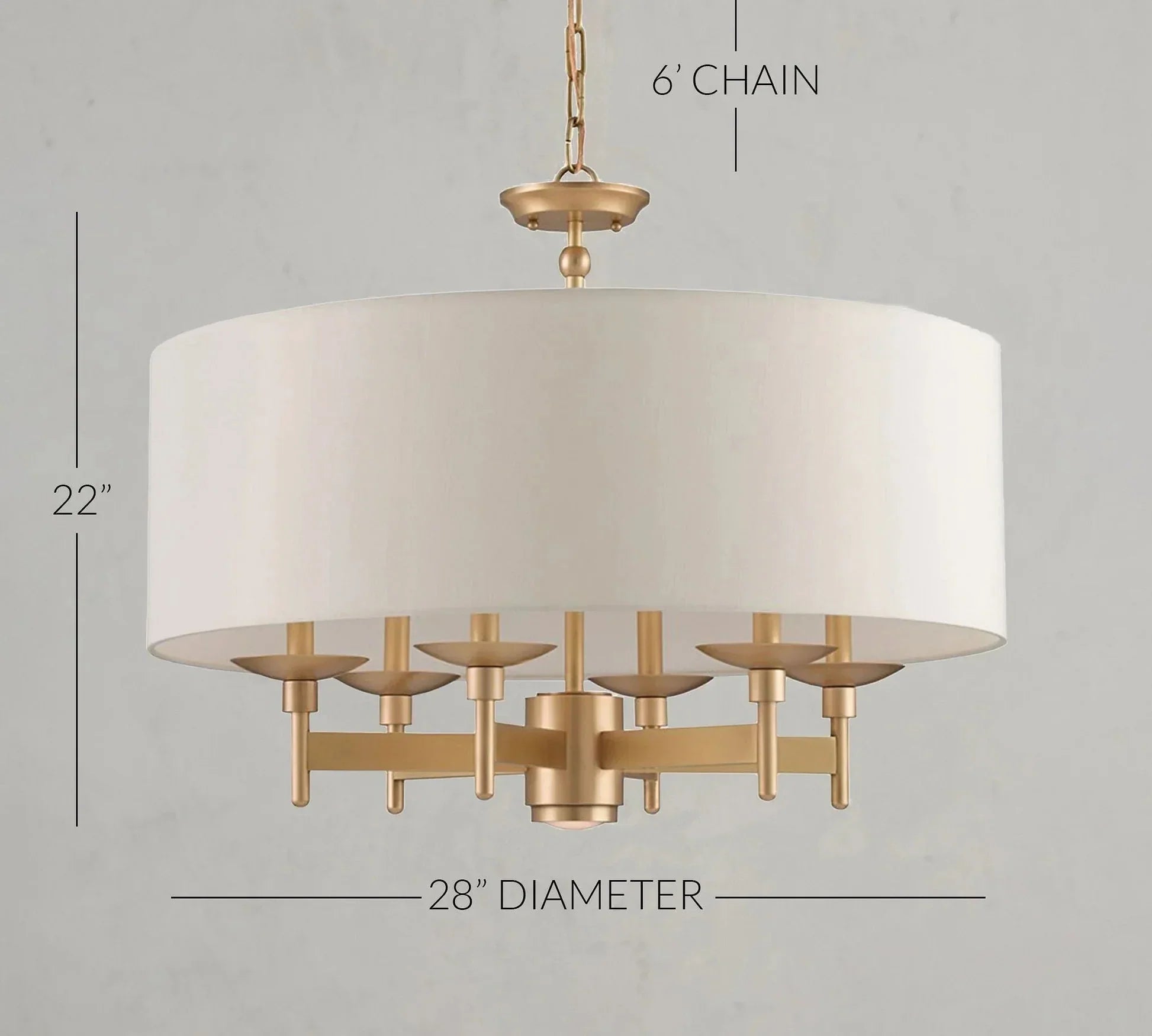 Cortez Chandelier 28" - Arialamps