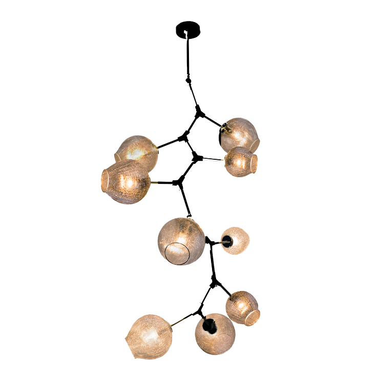 Covington Drop Globe Branching Bubble Chandelier 38''-Chandelier-Arialamps