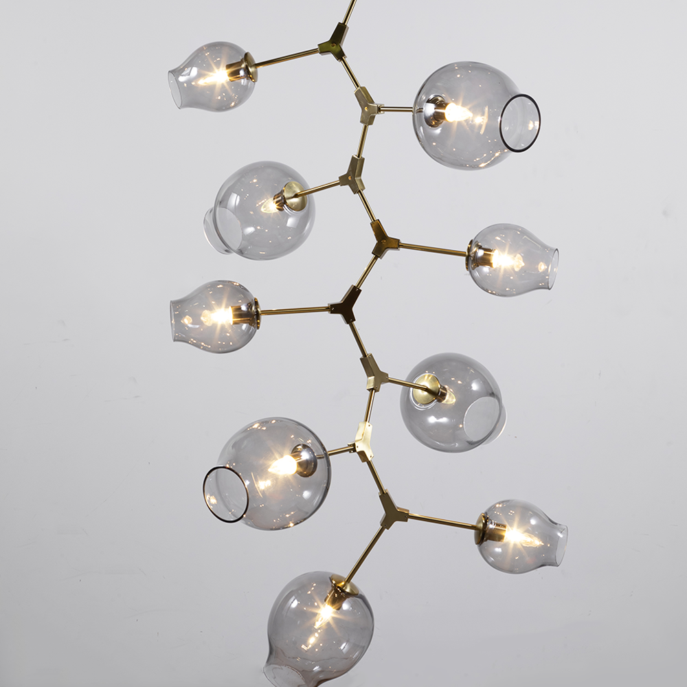 Covington Drop Globe Branching Bubble Chandelier 38''-Chandelier-Arialamps