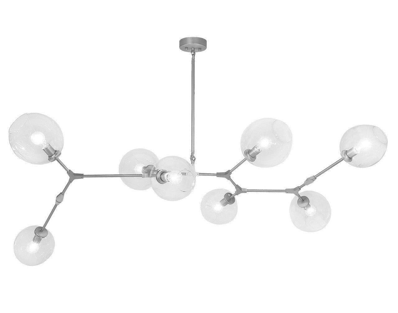 Covington Horizontal Globe Branching Bubble Chandelier-Chandelier-Arialamps