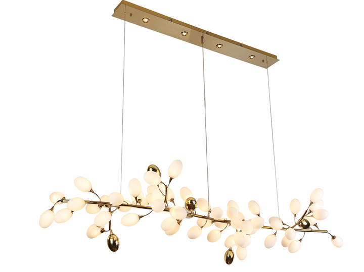 Creative Art Grape Chandelier Pure White Nordic Ring and Linear Design for Living Room or Dining Room-Chandeliers-Arialamps