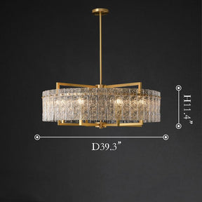 Classic Moire Crystal Round Chandelier