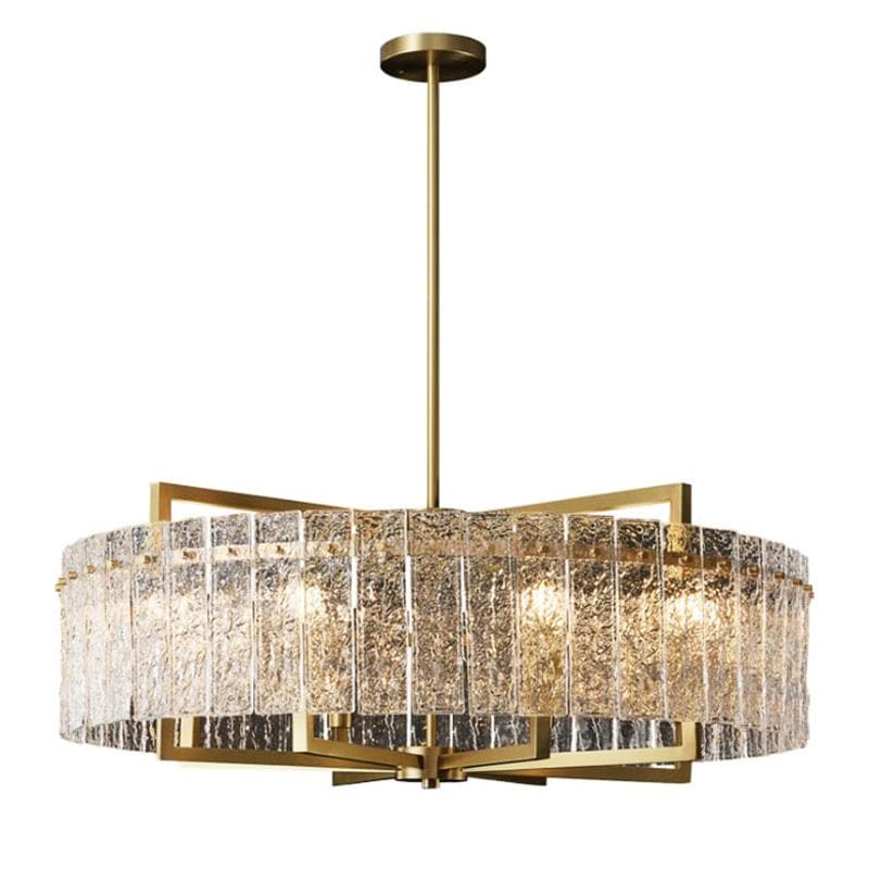 Classic Moire Crystal Round Chandelier