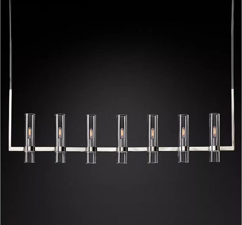 Ravelle Glass Linear Chandelier 59"