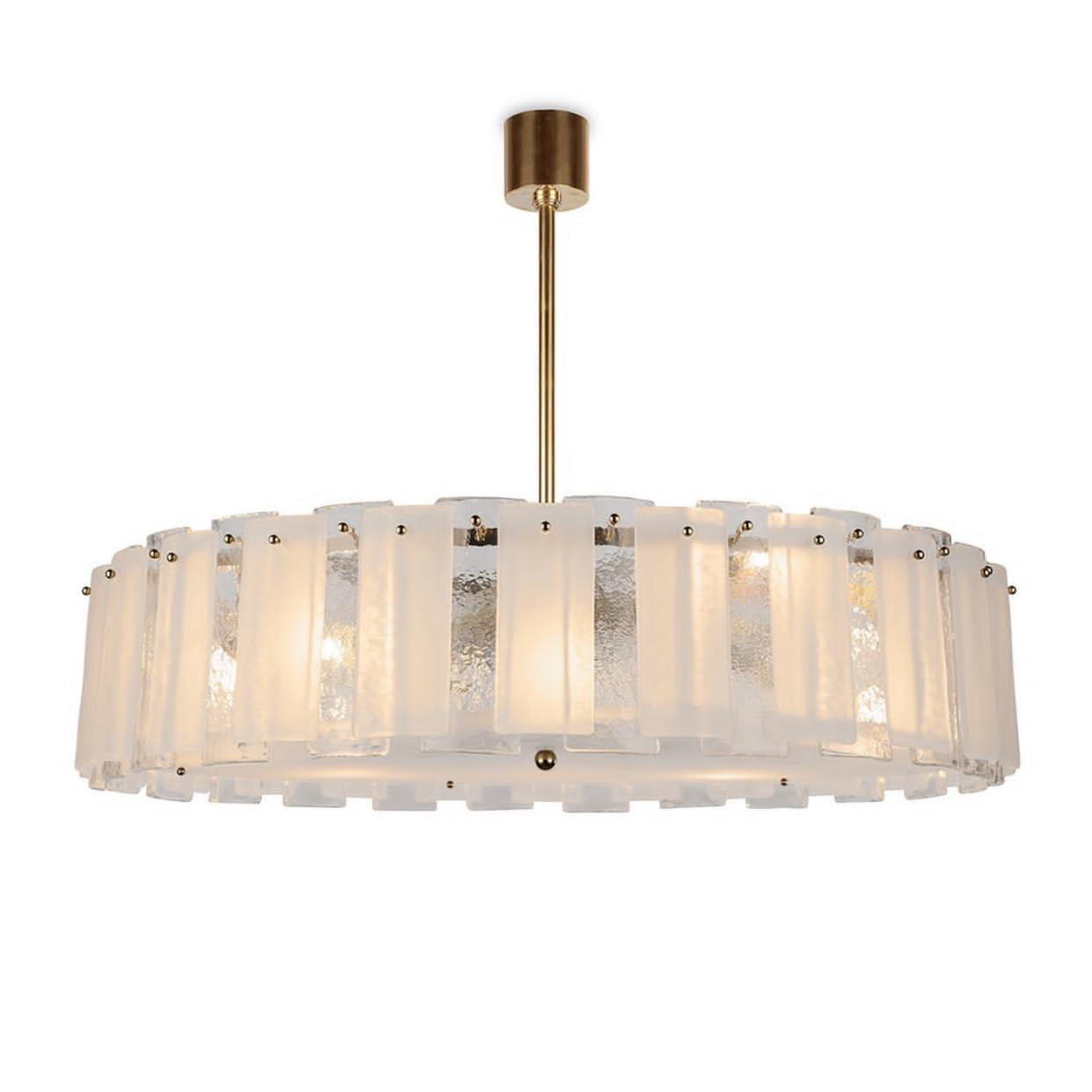 Aria Modern Light Luxury Glacier Glass Chandelier for Living Room/Bedroom/Dining Room