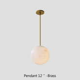 Alabaster Ball Modern Pendant Light