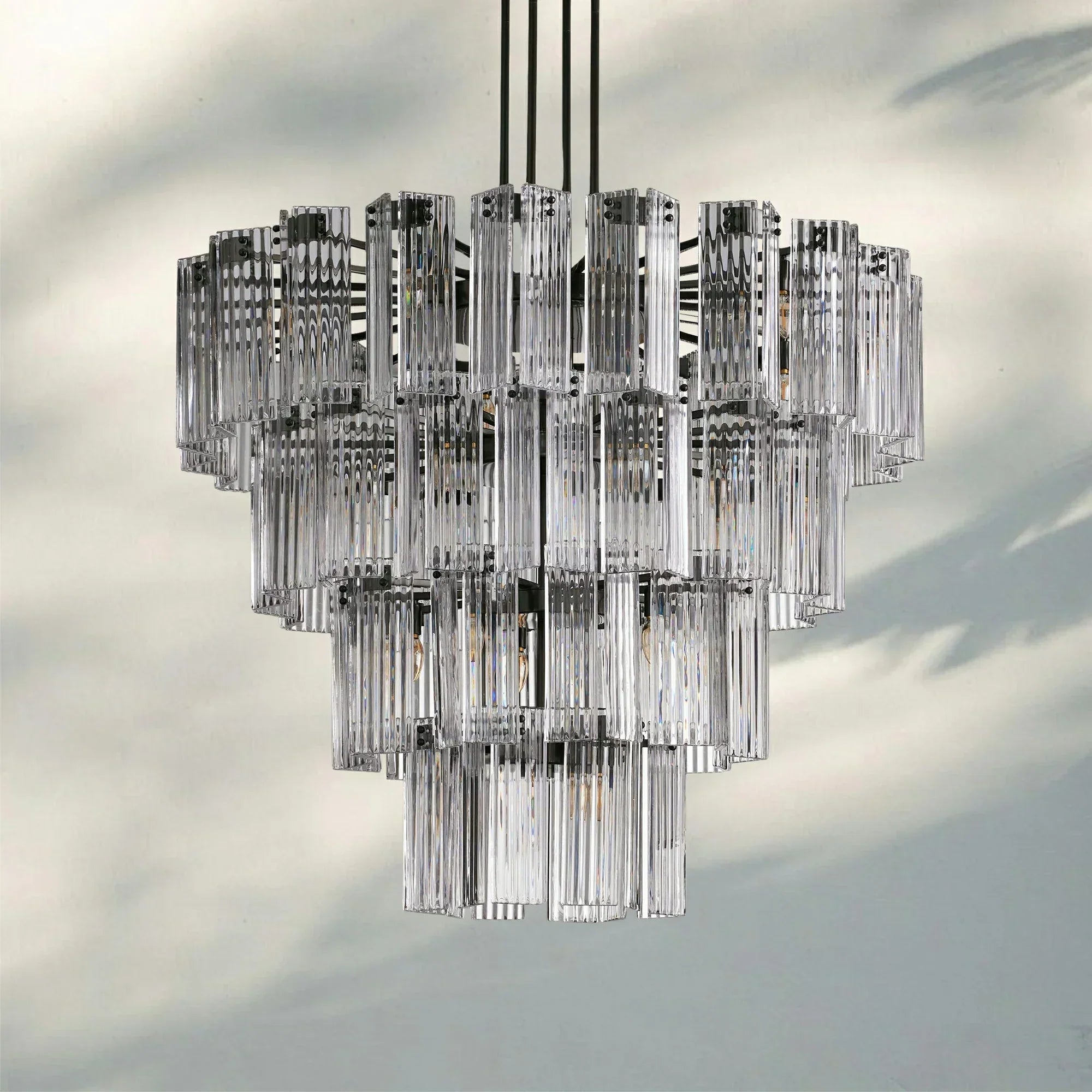 Delsia Round Chandelier 38''48''60''-48‘’-Bronze-Clear