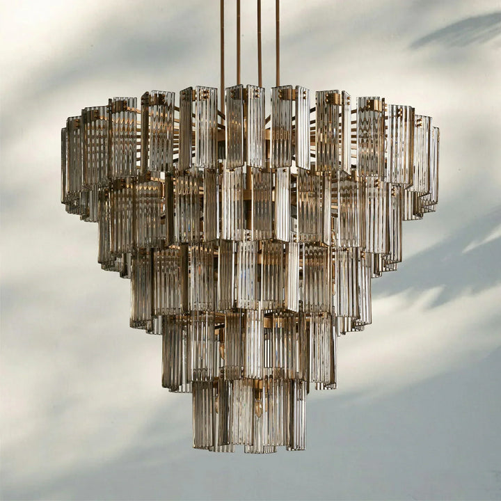 Delsia Round Chandelier 38''48''60''-60‘’-Brass-Smoke