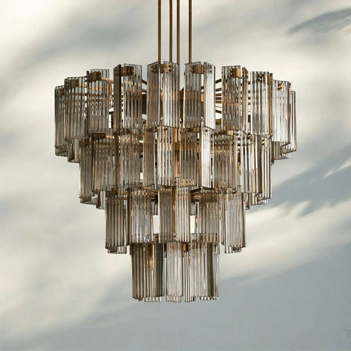 Delsia Round Chandelier 38''48''60''-48‘’-Brass-Smoke