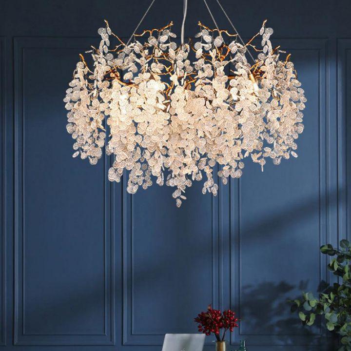 Donna Modern Round Branch Chandelier-chandeliers for dining room,chandeliers for stairways,chandeliers for foyer,chandeliers for bedrooms,chandeliers for kitchen,chandeliers for living room-Clear-Arialamps