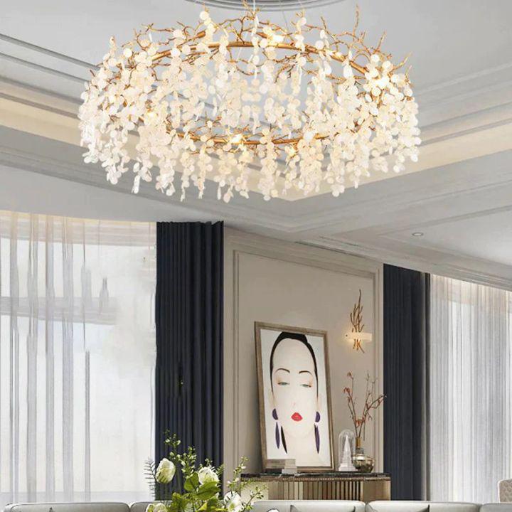 Donna Round Circle Fortune Tree Round Branch Chandelier-chandeliers for dining room,chandeliers for stairways,chandeliers for foyer,chandeliers for bedrooms,chandeliers for kitchen,chandeliers for living room-Arialamps