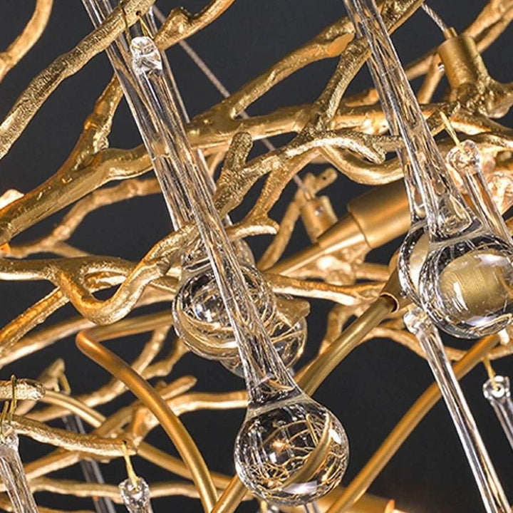 Doris Branch Crystal Chandelier Light-Chandeliers-Arialamps