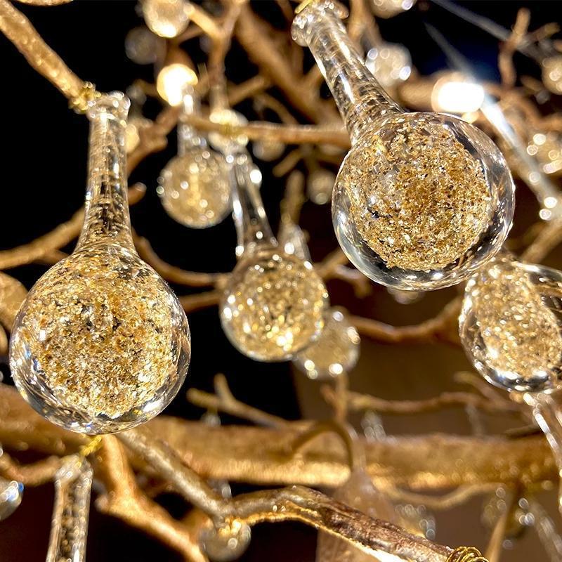 Doris Branch Crystal Chandelier Light-Chandeliers-Arialamps
