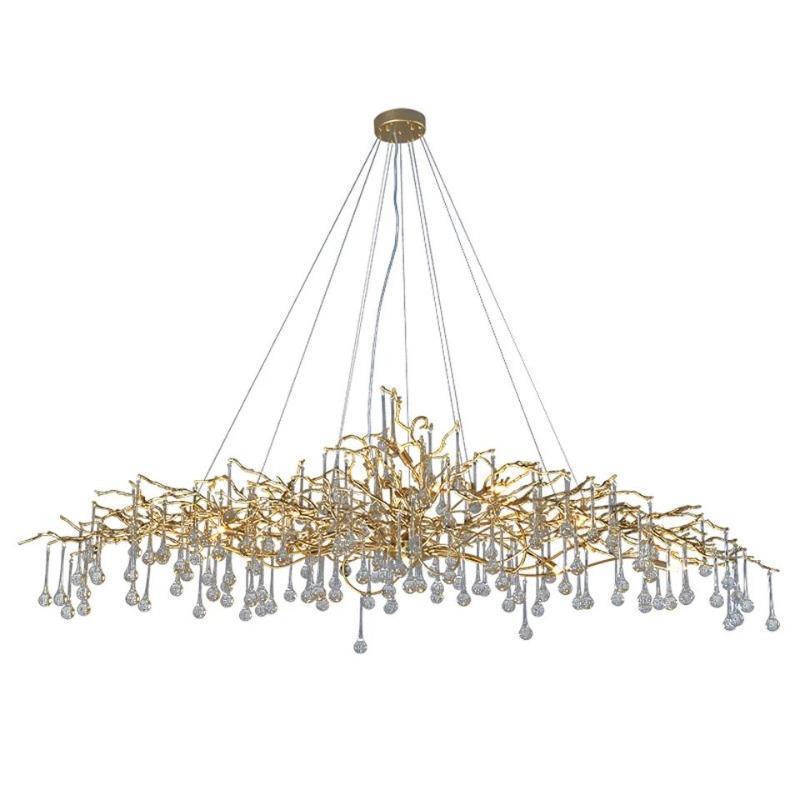 Doris Branch Crystal Chandelier Light-Chandeliers-Arialamps