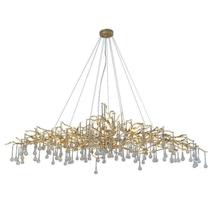 Doris Branch Crystal Chandelier Light-Chandeliers-Arialamps