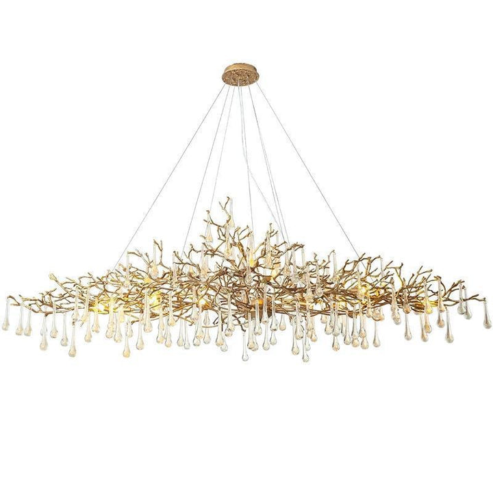 Doris Branch Crystal Chandelier Light-Chandeliers-Arialamps