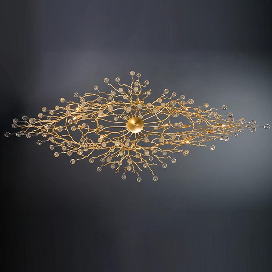 Doris Branch Crystal Chandelier Light-Chandeliers-Arialamps