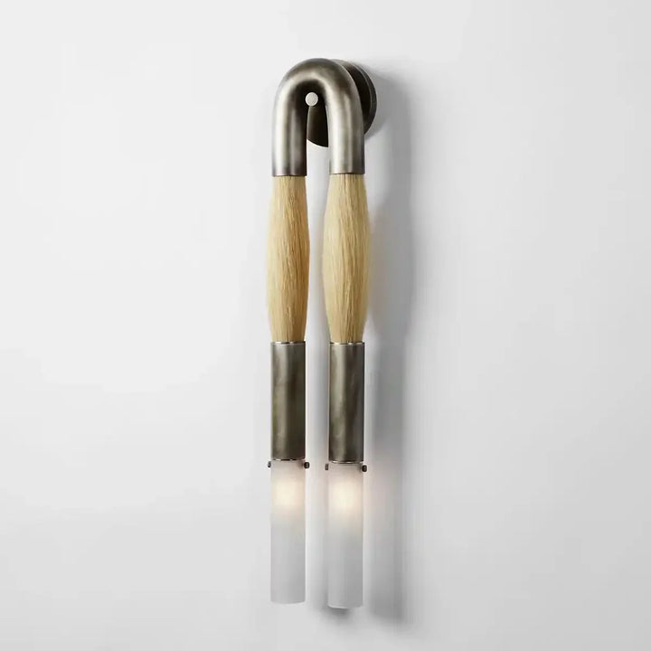 Double Head Antonia Horsehair Sconce - Arialamps