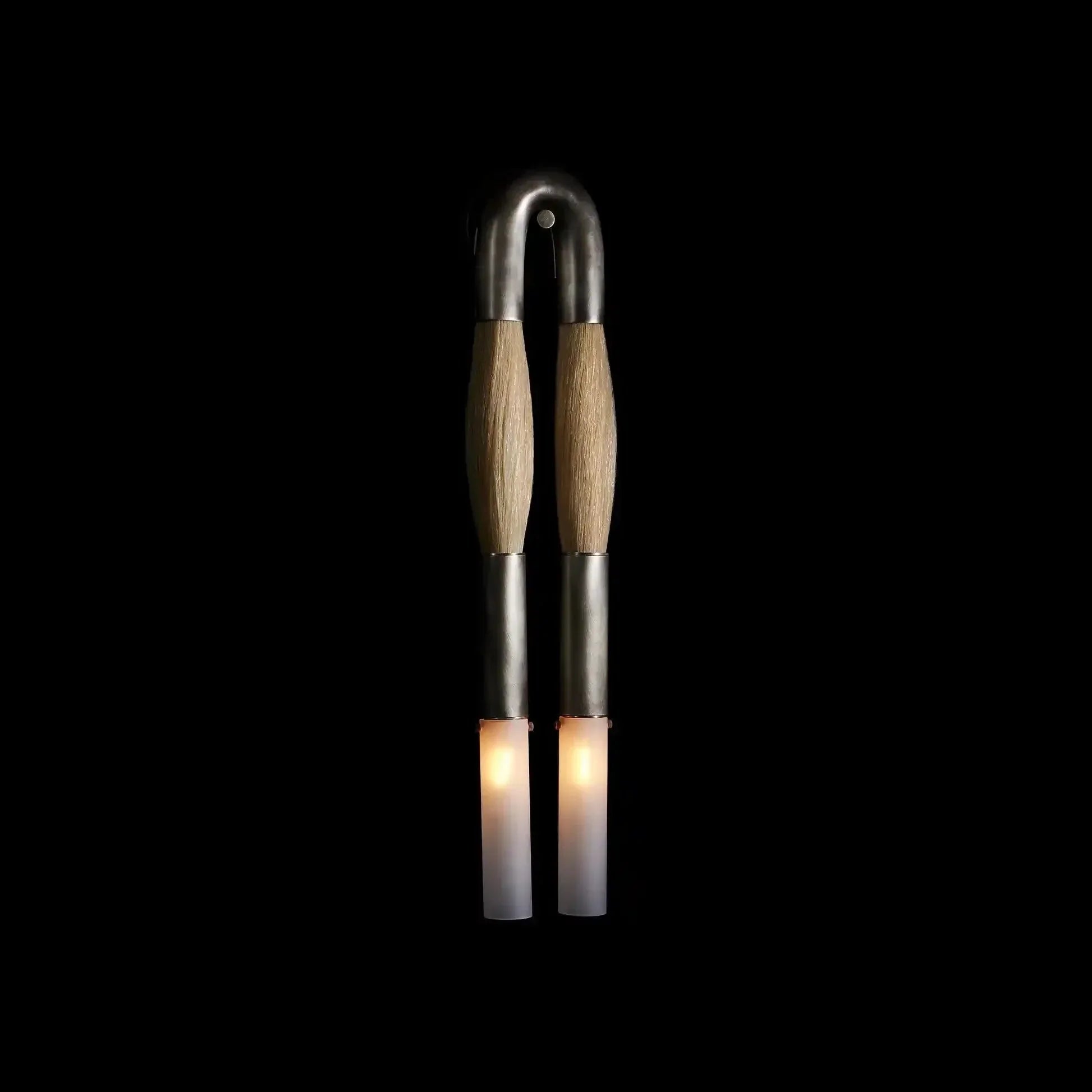 Double Head Antonia Horsehair Sconce - Arialamps