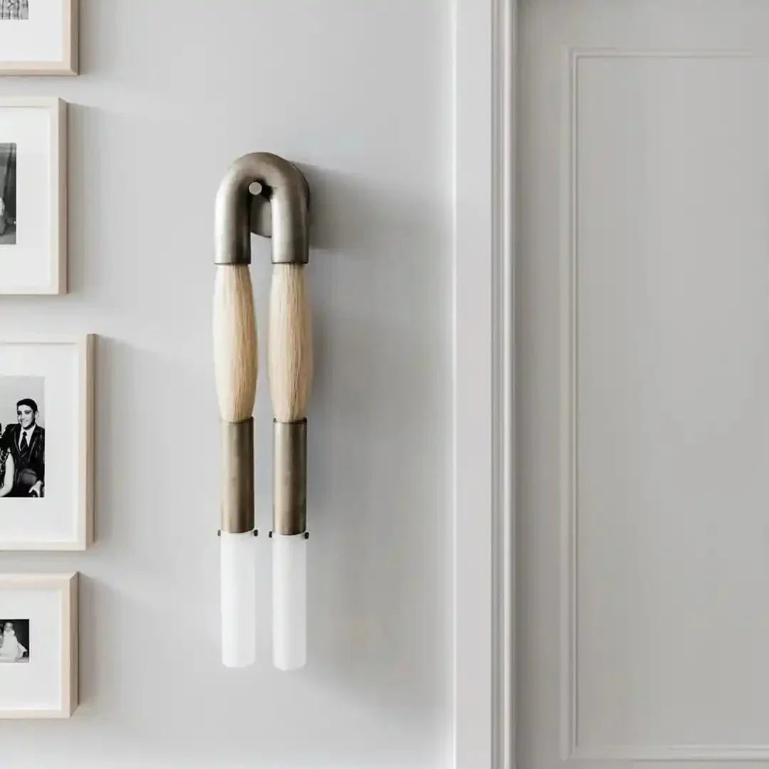 Double Head Antonia Horsehair Sconce - Arialamps