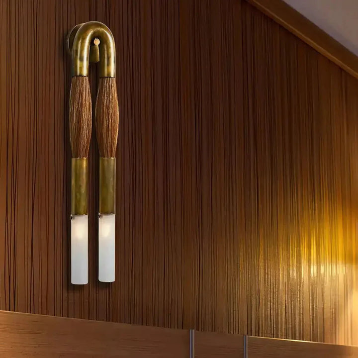 Double Head Antonia Horsehair Sconce - Arialamps