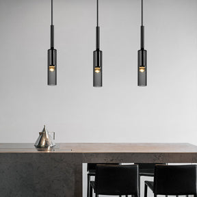 Smoke Grey Pendant Lighting Height 16.5"