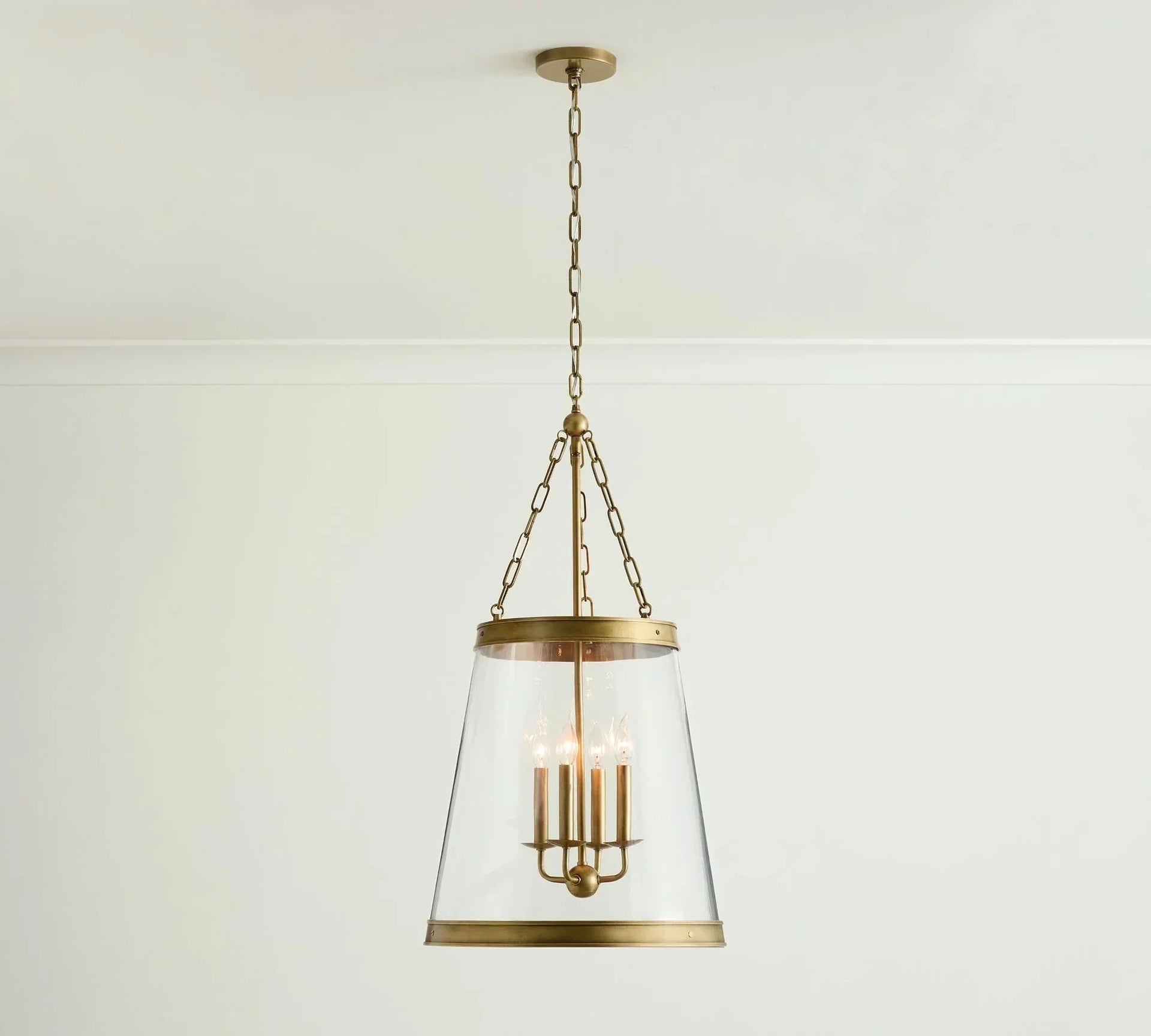 Elizabeth Glass Tapered Pendant (18") - Arialamps