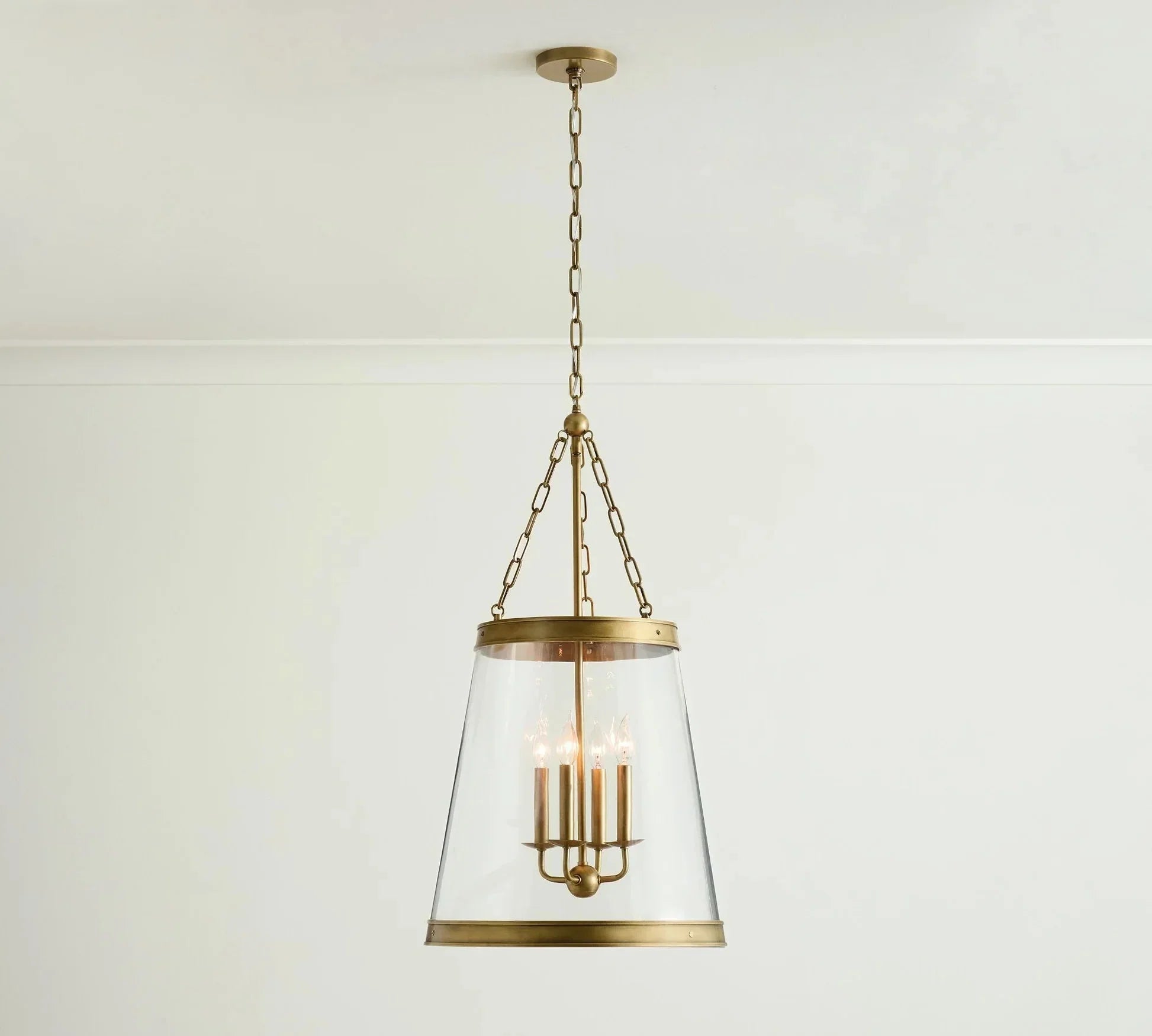 Elizabeth Glass Tapered Pendant (18") - Arialamps