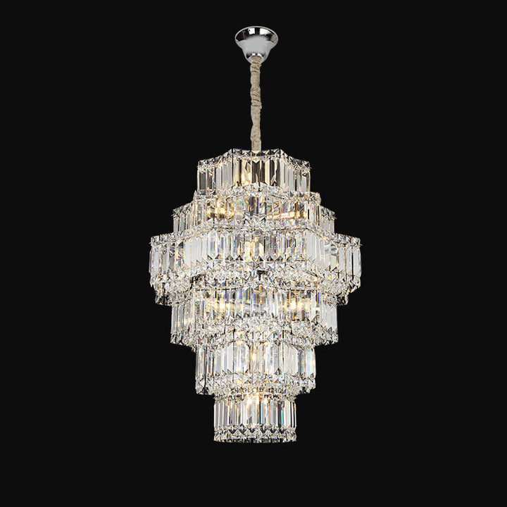 Extra Large Plaza Hall Multi-Tier Crystal Chandelier Foyer Living Room