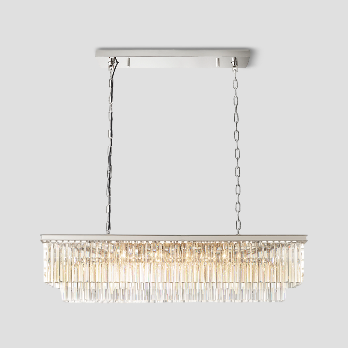 Odeon Crystal  2-Layer Rectangle Chandelier