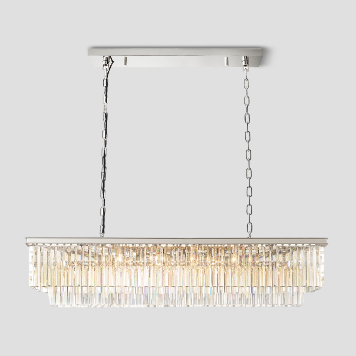 Odeon Crystal  2-Layer Rectangle Chandelier