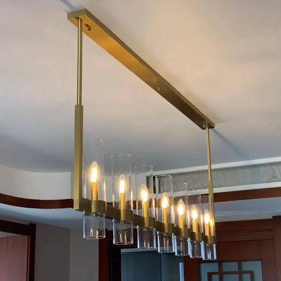 Aria Rachel Linear Glass Chandelier