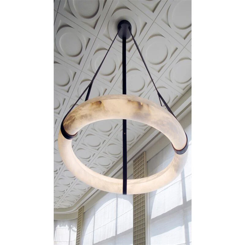 Aria Olso Alabaster Ring Chandelier