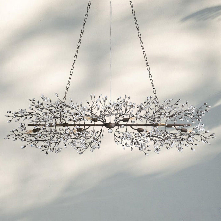 Fiore Linear Chandelier 43" 51" 68"W-Bronze-51"-