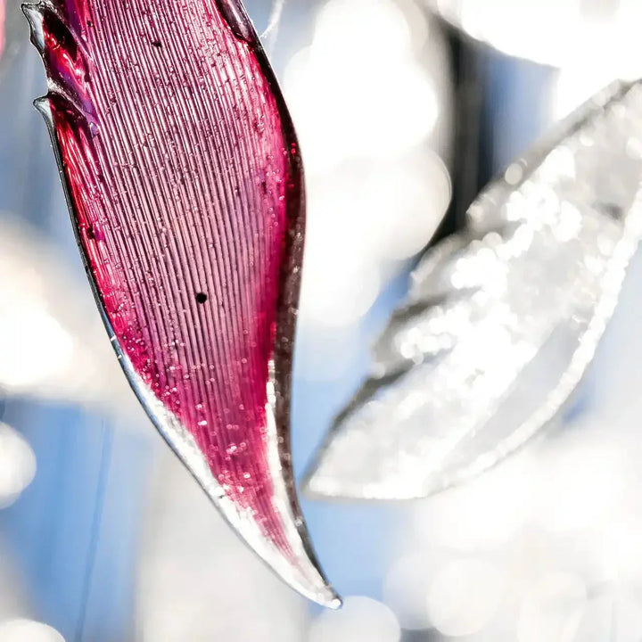 Flying Glass Feather Chandelier - Arialamps