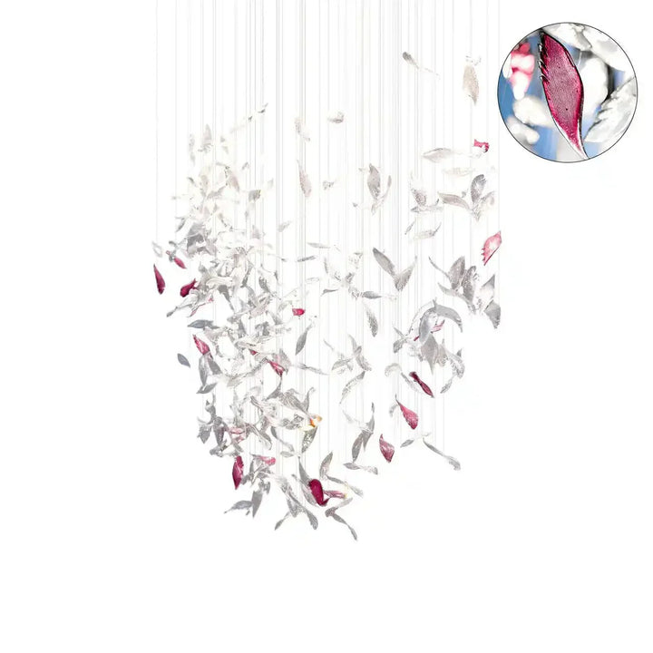 Flying Glass Feather Chandelier - Arialamps
