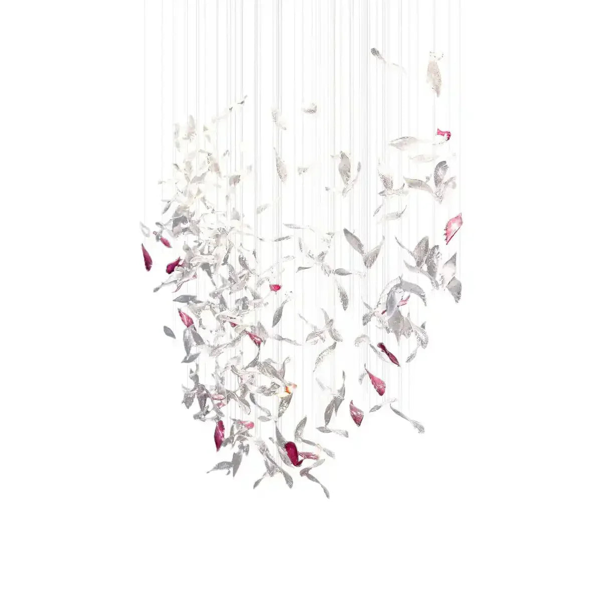 Flying Glass Feather Chandelier - Arialamps