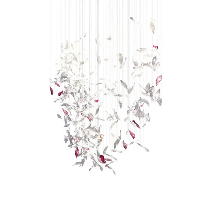 Flying Glass Feather Chandelier - Arialamps