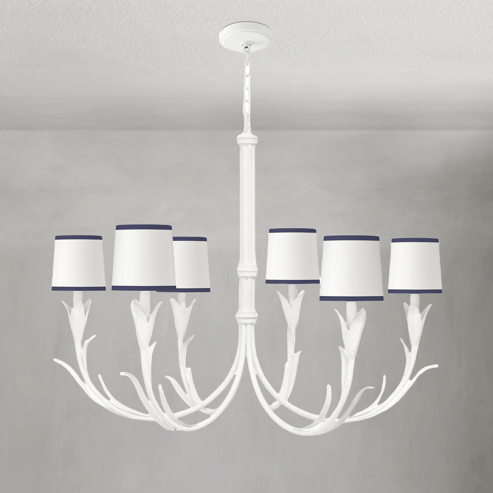 Fontara Dark Blue Reed Chandelier - Arialamps