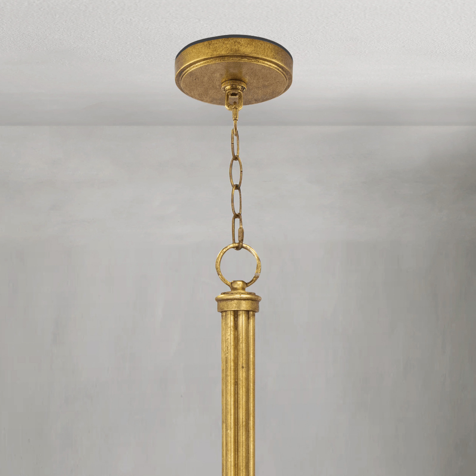 Fontara Rattan Reed Chandelier(Antique Gold Leaf) - Arialamps
